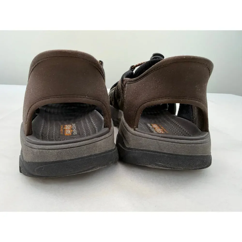 Skechers Slip-ins Tresmen Fisherman Sandals Brown Extra Wide Men’s Size 7 4E